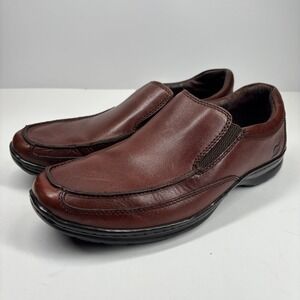 Born Men's US 8/41 Brown Leather Apron Toe Slip-On Casual Comfort Loafers M6455